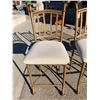 Image 5 : METAL BAR STOOLS, GOLD FINISH; SET OF FOUR