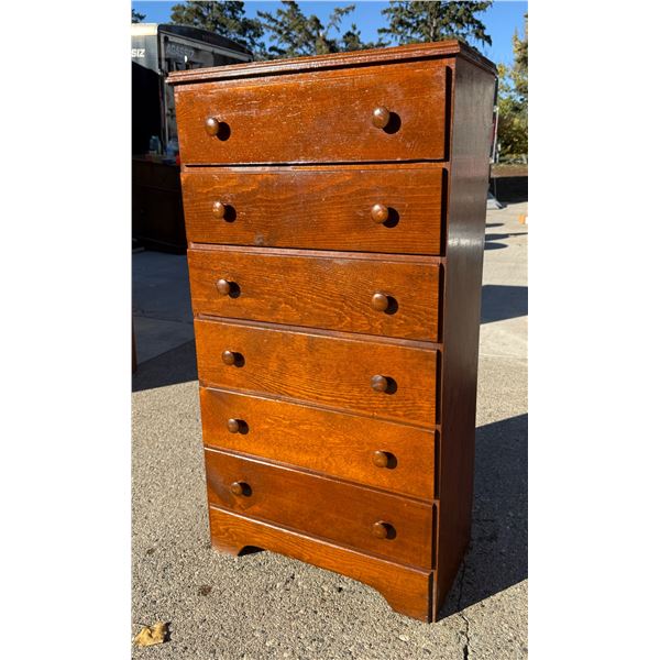 VERTICAL WOODEN CHEST OF DRAWERS (HIGHBOY OR TALLBOY DRESSER)