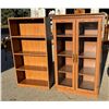 Image 1 : DISPLAY AND STORAGE CABINET AND 4-SHELF BOOKCASE