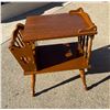 Image 10 : VINTAGE MID-CENTURY WOODEN CHEST OF DRAWERS AND SIDE TABLE