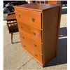 Image 3 : VINTAGE MID-CENTURY WOODEN CHEST OF DRAWERS AND SIDE TABLE