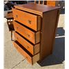 Image 4 : VINTAGE MID-CENTURY WOODEN CHEST OF DRAWERS AND SIDE TABLE