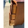 Image 5 : VINTAGE MID-CENTURY WOODEN CHEST OF DRAWERS AND SIDE TABLE