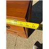 Image 6 : VINTAGE MID-CENTURY WOODEN CHEST OF DRAWERS AND SIDE TABLE