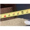Image 18 : TWO-SEAT BROWN FABRIC HIDE-A-BED SOFA