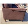 Image 7 : TWO-SEAT BROWN FABRIC HIDE-A-BED SOFA