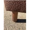 Image 8 : TWO-SEAT BROWN FABRIC HIDE-A-BED SOFA