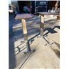 Image 1 : MOBILE, HEIGHT-ADJUSTABLE OVERBED TABLES; PAIR