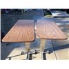 Image 4 : MOBILE, HEIGHT-ADJUSTABLE OVERBED TABLES; PAIR
