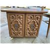 Image 15 : VINTAGE MID-CENTURY WOODEN END TABLE CABINET AND A VINTAGE MID-CENTURY MODERN WOODEN DINING CHAIR