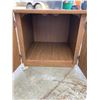 Image 16 : VINTAGE MID-CENTURY WOODEN END TABLE CABINET AND A VINTAGE MID-CENTURY MODERN WOODEN DINING CHAIR