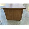 Image 18 : VINTAGE MID-CENTURY WOODEN END TABLE CABINET AND A VINTAGE MID-CENTURY MODERN WOODEN DINING CHAIR