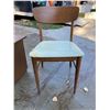 Image 2 : VINTAGE MID-CENTURY WOODEN END TABLE CABINET AND A VINTAGE MID-CENTURY MODERN WOODEN DINING CHAIR