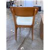 Image 7 : VINTAGE MID-CENTURY WOODEN END TABLE CABINET AND A VINTAGE MID-CENTURY MODERN WOODEN DINING CHAIR