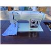 Image 2 : VINTAGE SEARS KENMORE ELECTRIC SEWING MACHINE HOUSED INSIDE A WOODEN DROP-LEAF CABINET DESK