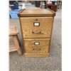 Image 2 : WOOD FILE CABINET AND STOOL