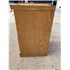 Image 4 : WOOD FILE CABINET AND STOOL