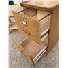 Image 7 : WOOD FILE CABINET AND STOOL