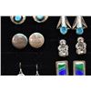 Image 3 : SIX PAIR OF NAVAJO EARRINGS