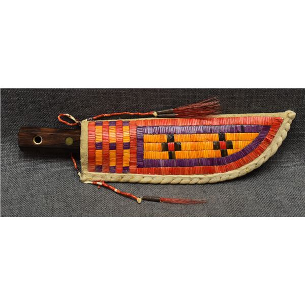 PLAINS KNIFE SHEATH AND KNIFE