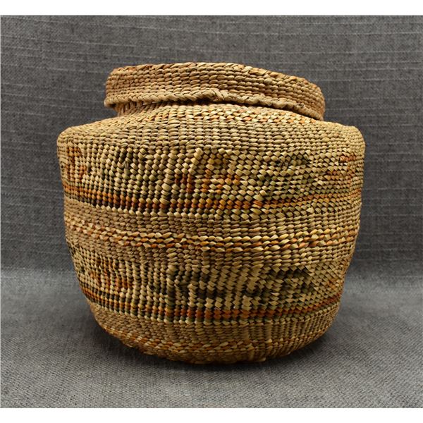 NOOTKA/MAKAH LIDDED BASKET