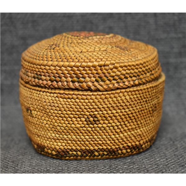 NOOTKA MAKAH LIDDED BASKET