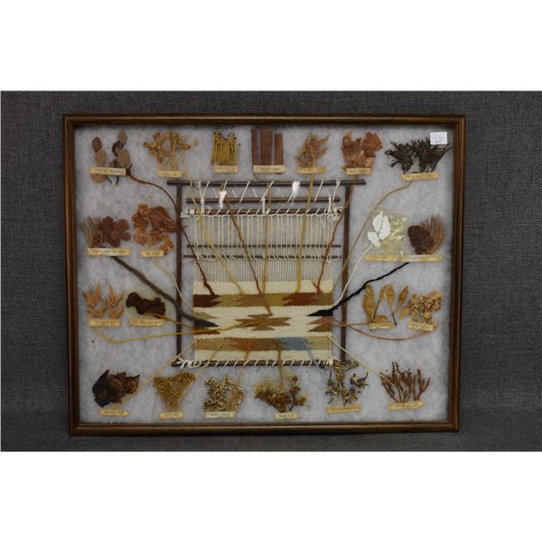 NAVAJO DYE CHART AND SAMPLER ON LOOM