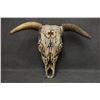 Image 1 : NAVAJO PAINTED COW SKULL (SIGNED)