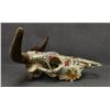Image 2 : NAVAJO PAINTED COW SKULL (SIGNED)