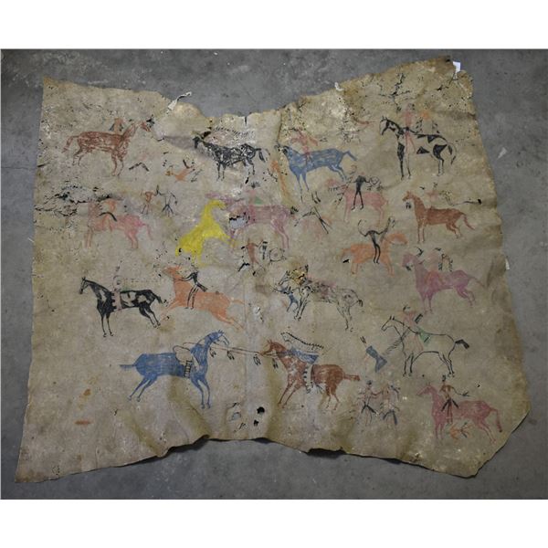 PLAINS PAINTED BUFFALO HIDE
