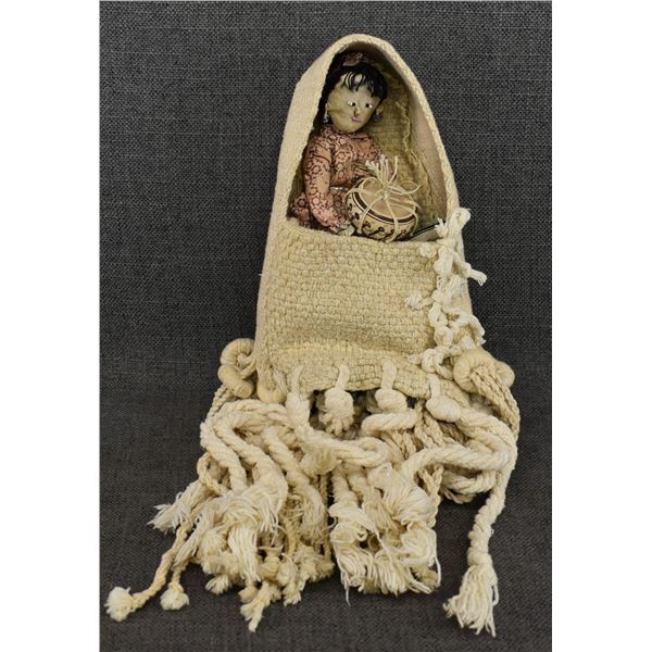DOLL CRADLE WITH DOLL AND POT (CHERYL NAHA NAMPEYO)