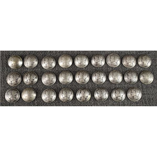 26 DOMED SILVER DIMES