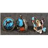 Image 1 : ZUNI AND NAVAJO RINGS (PM, ESALIO)