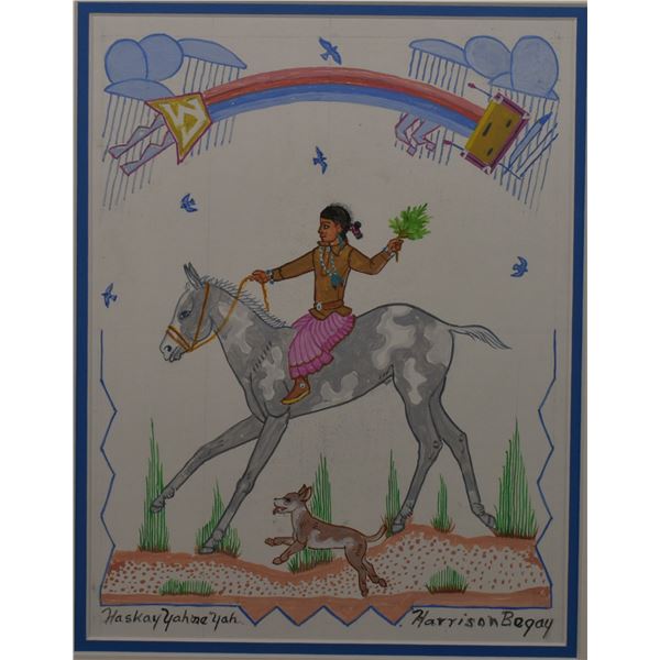 NAVAJO PAINTING (HARRISON BEGAY)