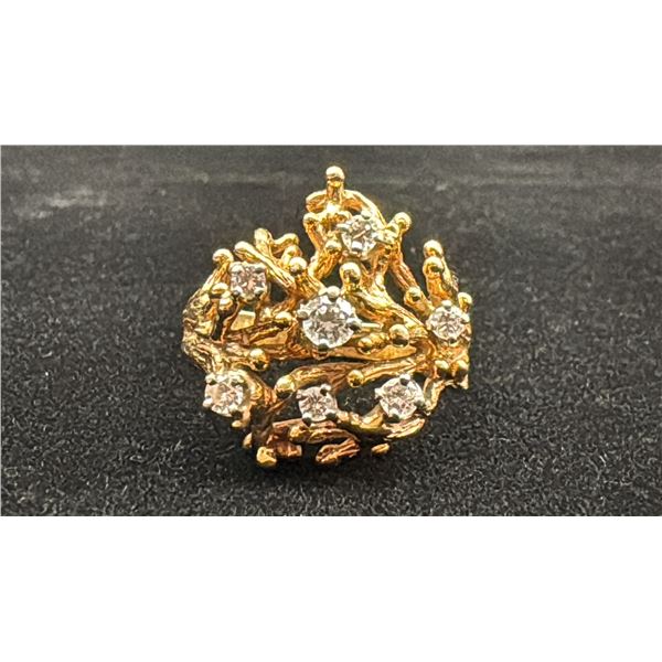 APPROX 14K LADIES RING SET WITH DIAMONDS (.03CT-.12CT, 7.5G)