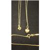 Image 2 : APPROX 14K CHAIN (19") WITH APPROX 14K PENDANT & APPROX 14K BRACELET (7", 3.6G)