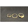 Image 2 : THREE APPROX 10K+ LADIES RINGS (4.3G)
