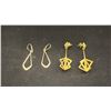 Image 1 : PAIR APPROX 10K EARRINGS, PAIR APPROX 14K EARRINGS (8.4G)
