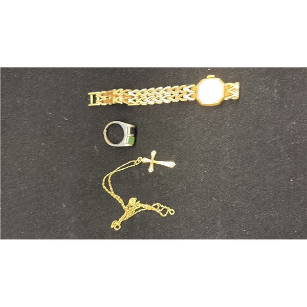 MISC JEWELRY (1.7G GOLD & 5.3G SILVER CONTENT)