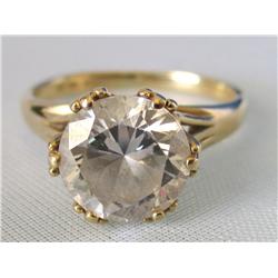 14k Gold Ring W/Large CZ Stone