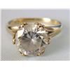 Image 1 : 14k Gold Ring W/Large CZ Stone