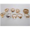 Image 1 : Lot of 9 Gold Plated Rings