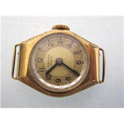 Vintage Record Watch Co. 14k Gold Watch