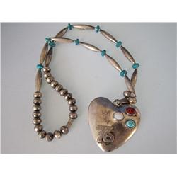 Sterling Silver Chain and Heart Pendant