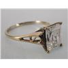 Image 2 : 14k Gold Ring W/Large CZ