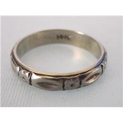 Antique 14k White Gold Wedding Band 3.1gr