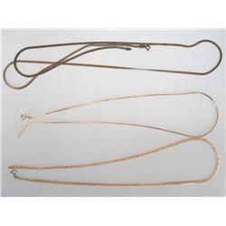 Lot of 3 Long Sterling Silver Chains