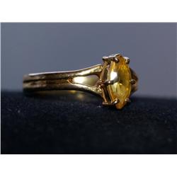 AAA Yellow Beryl Marquise Hand Made Ring