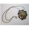 Image 1 : Sterling Silver & Turquoise Pendant w/Chain