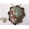 Image 2 : Sterling Silver & Turquoise Pendant w/Chain